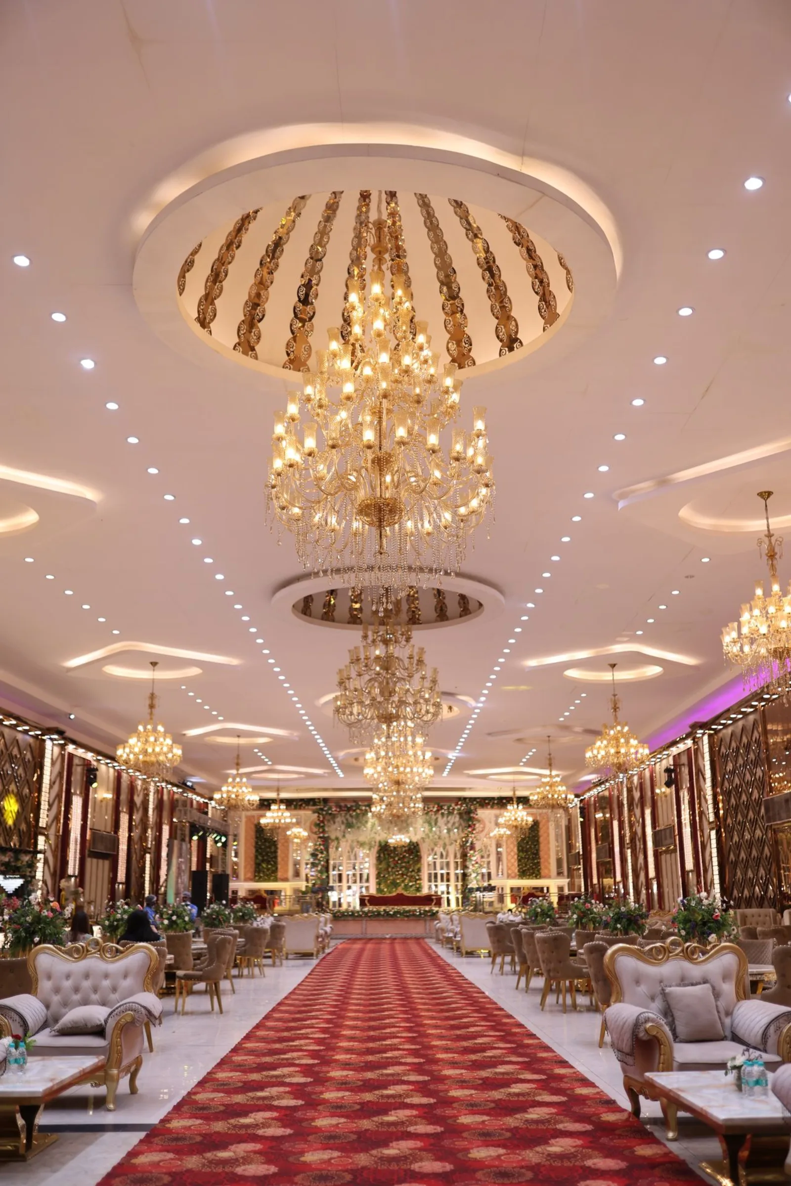 Floral wedding stage