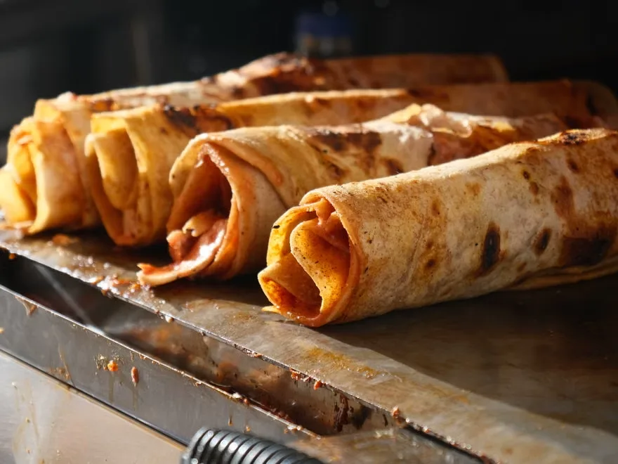 Lamb kebab wrap