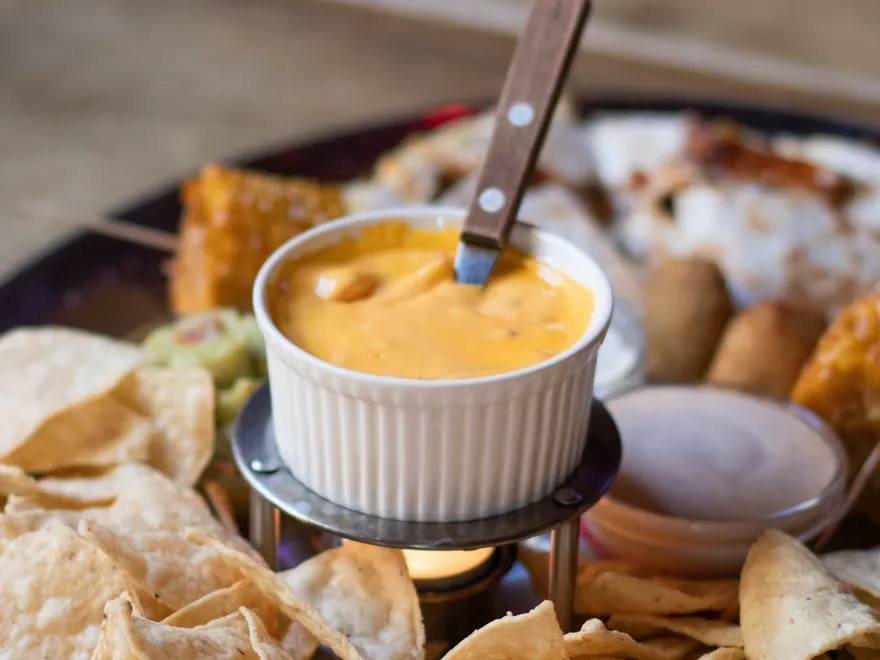 Loaded chips with cheese