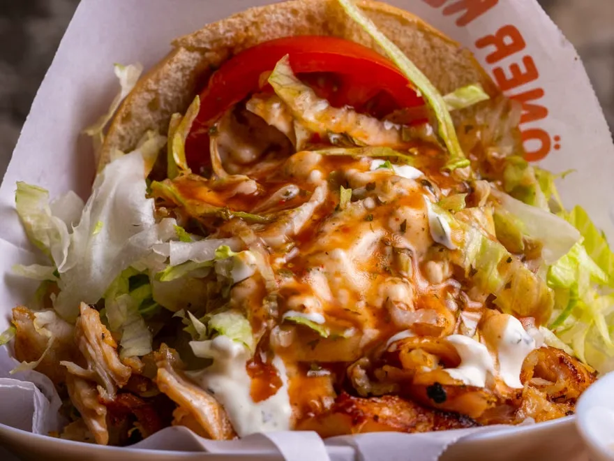 Mixed kebab wrap