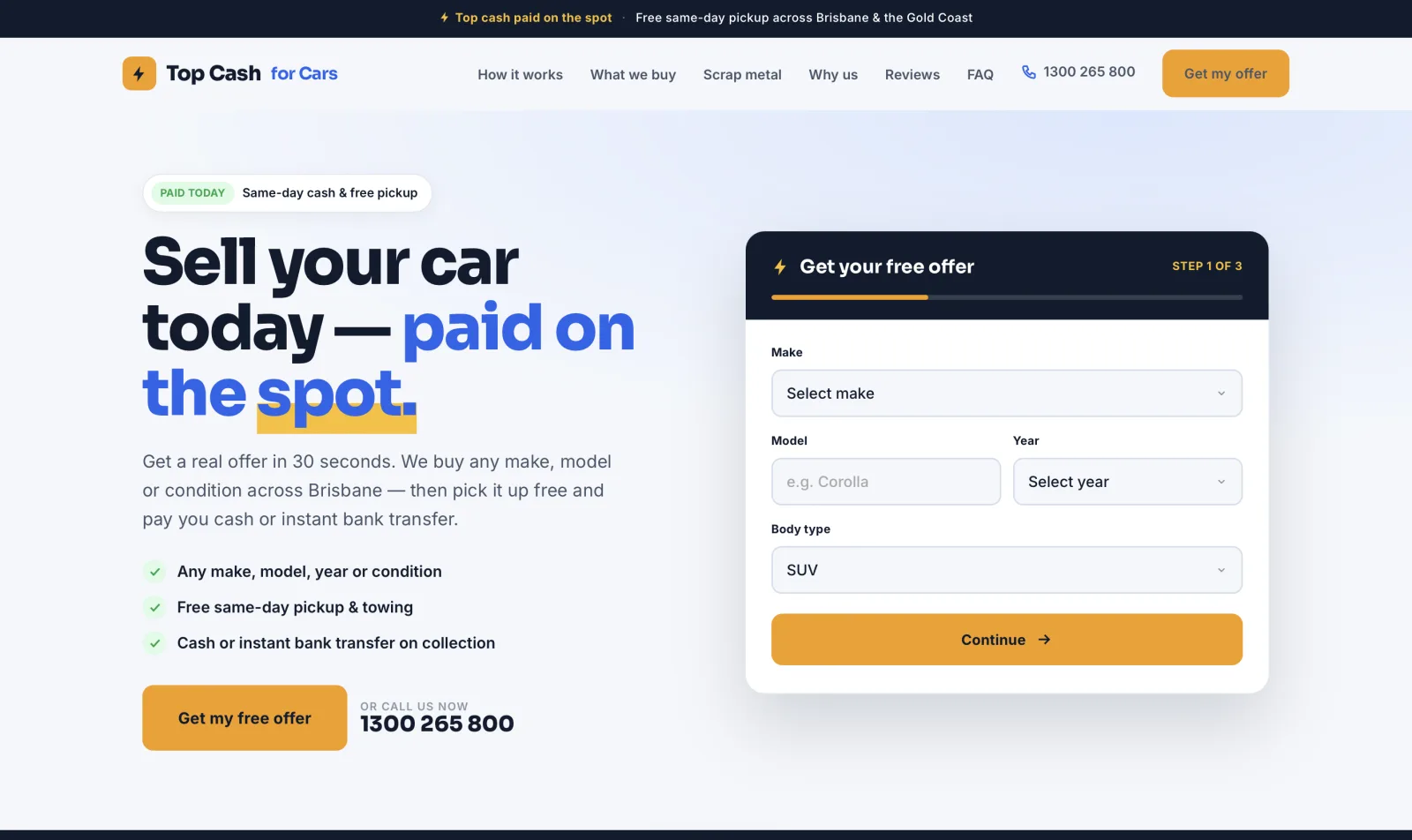 Top Cash for Cars website